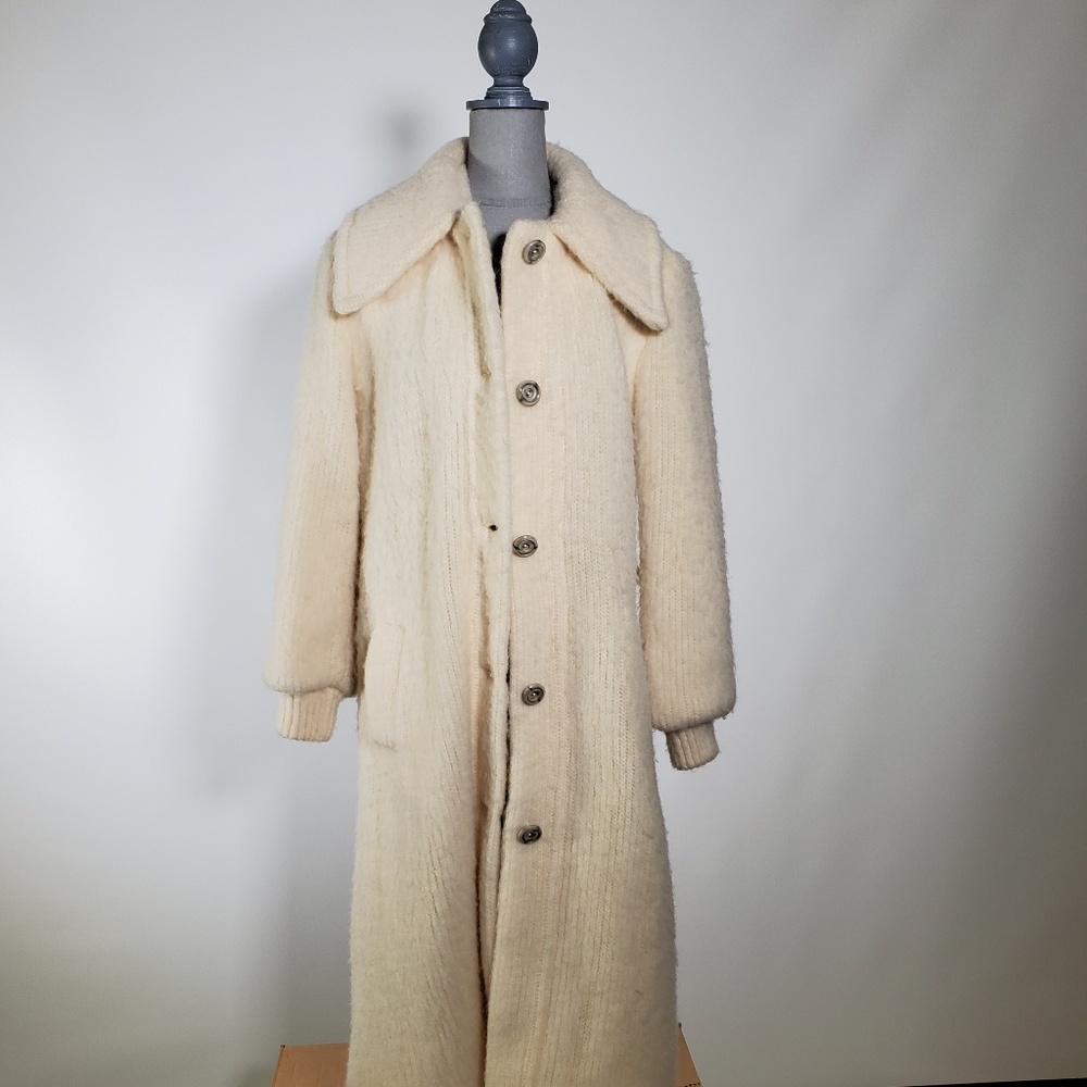Vintage Eider Knit 100% Wool Coat
